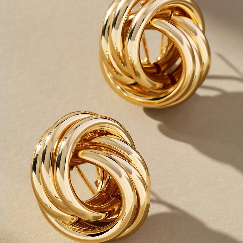 Anthropologie Double Knot Post Earrinngs